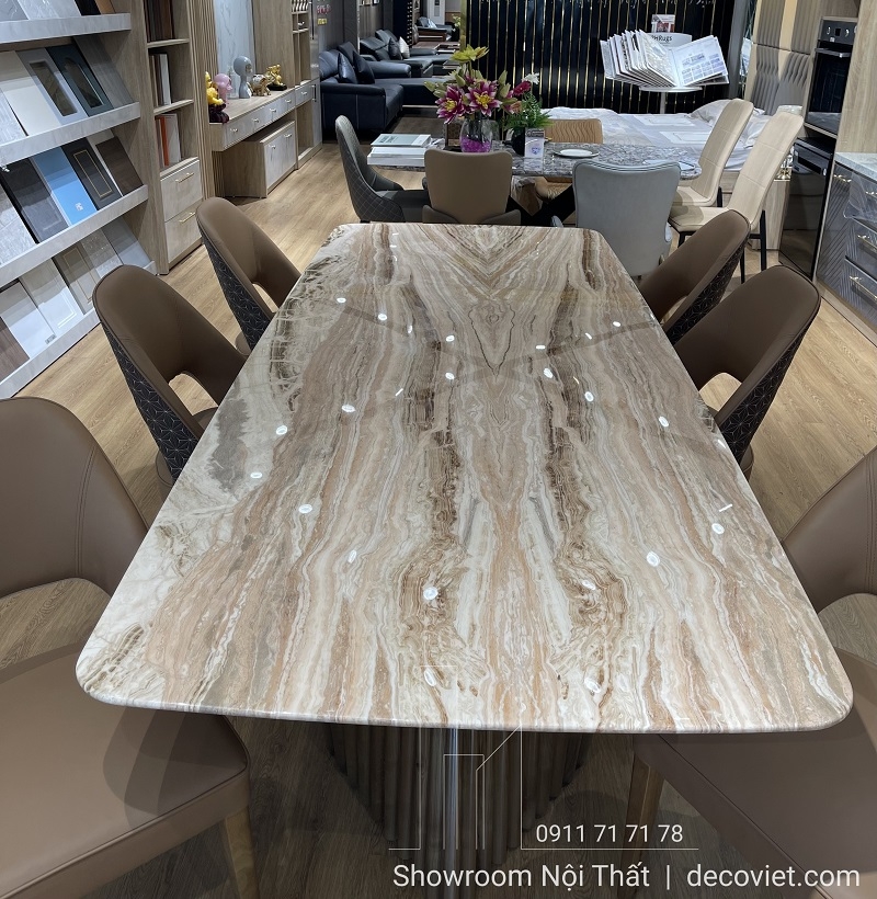 Bàn Ăn Gỗ Mặt Đá 1038S