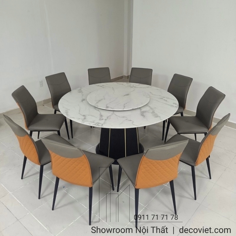 Bàn Ăn Tròn Mặt Đá Cao Cấp 1096S