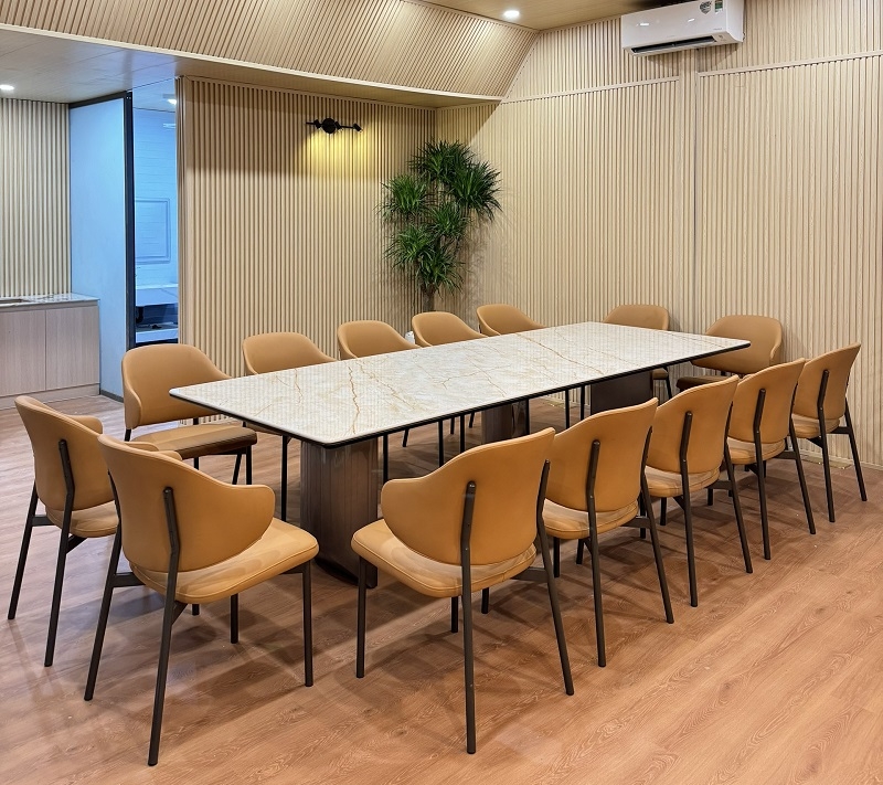 Bàn Ăn Mặt Đá 14 Ghế Cao Cấp 2317S