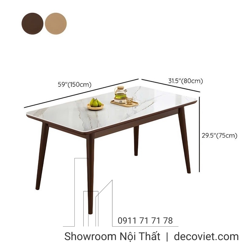 Bàn Ăn Mặt Đá 6 Ghế 2203S