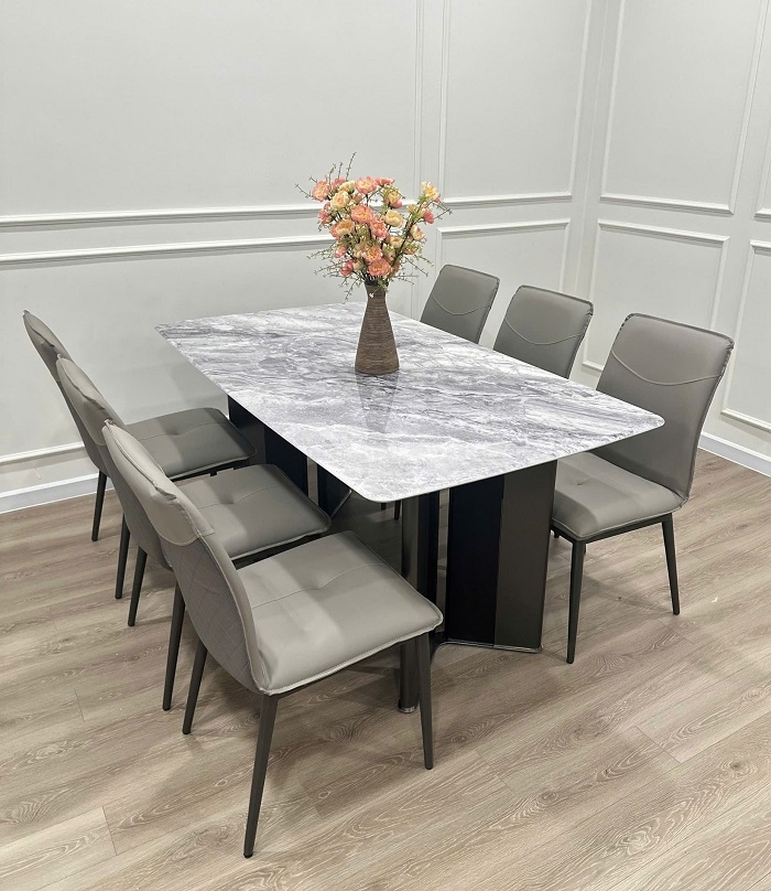 Bàn Ăn Mặt Đá 6 Ghế 2901S