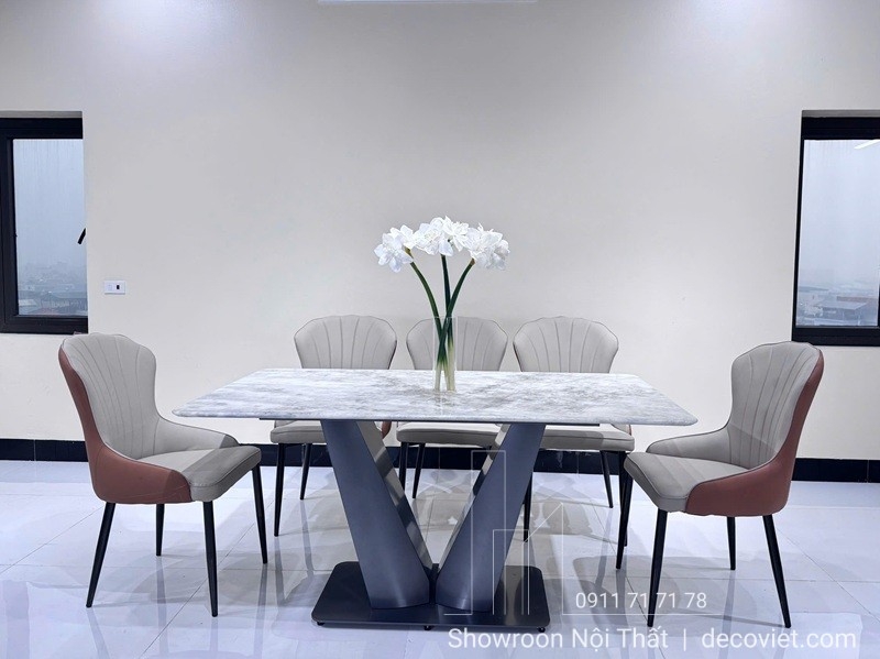 Bàn Ăn Mặt Đá 6 Ghế Hà Nội 2565S