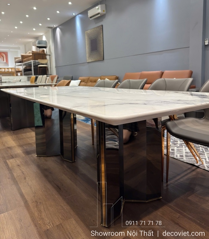 Bàn Ăn Mặt Đá 8 Ghế Nhập Khẩu 2853S