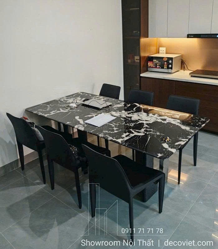 Bàn Ăn Mặt Đá Chân Inox 2750S