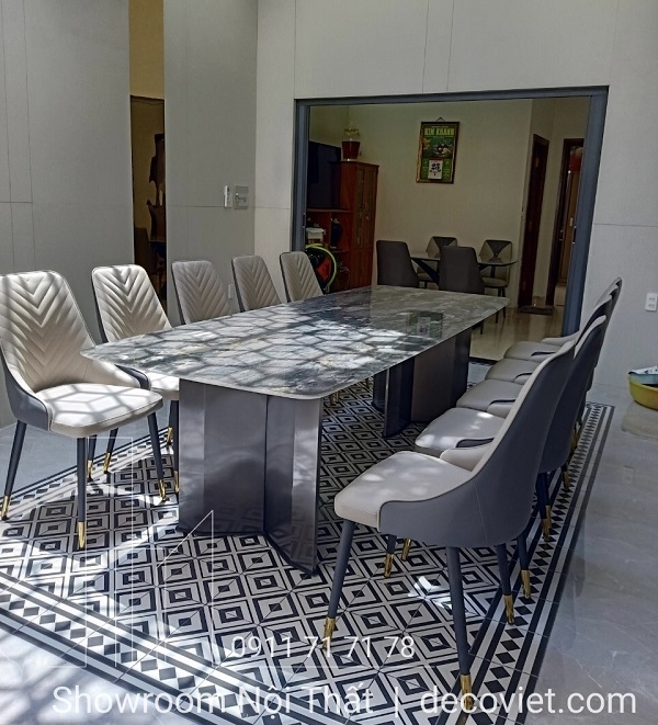 Bàn Ăn Mặt Đá Marble 10 Ghế Cao Cấp 1337S