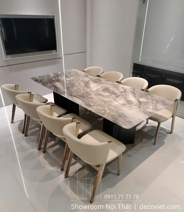Bàn Ăn Mặt Đá Tự Nhiên 8 Ghế 2774S