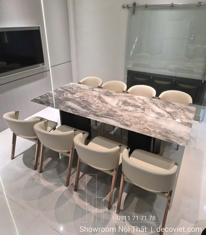 Bàn Ăn Mặt Đá Tự Nhiên 8 Ghế 2774S