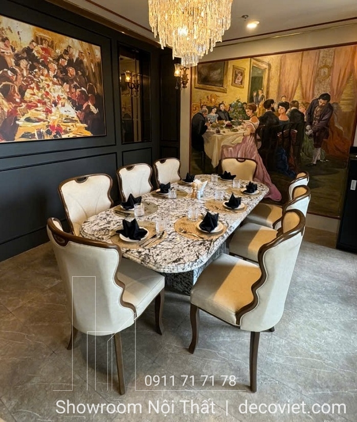 Bàn Ăn Nhà Hàng 8 Ghế Cao Cấp 2039S