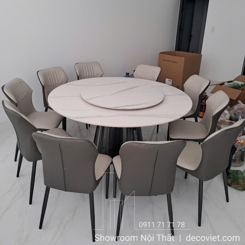 Bàn Ăn Tròn 10 Ghế Giá Rẻ 2699S