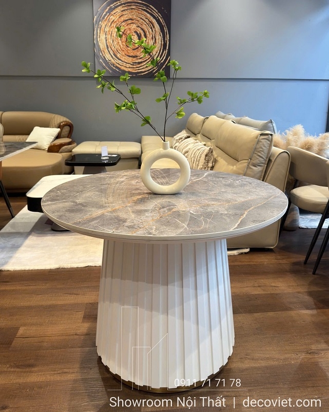 Bàn Ăn Tròn 1m Mặt Đá 2791S