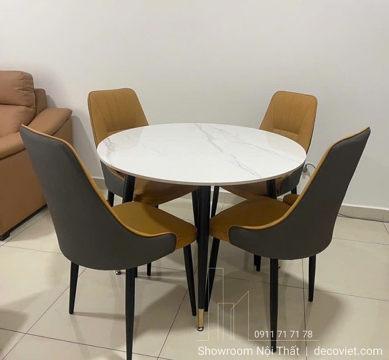 Bàn Ăn Tròn 4 Ghế Giá Rẻ 2863S