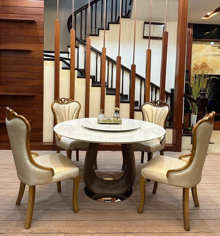 Bàn Ăn Tròn 4 Ghế Tân Cổ Điển 2260S