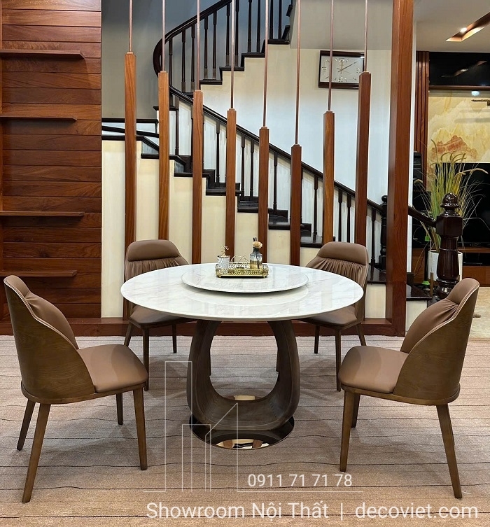 Bàn Ăn Tròn 4 Ghế Tân Cổ Điển 2260S