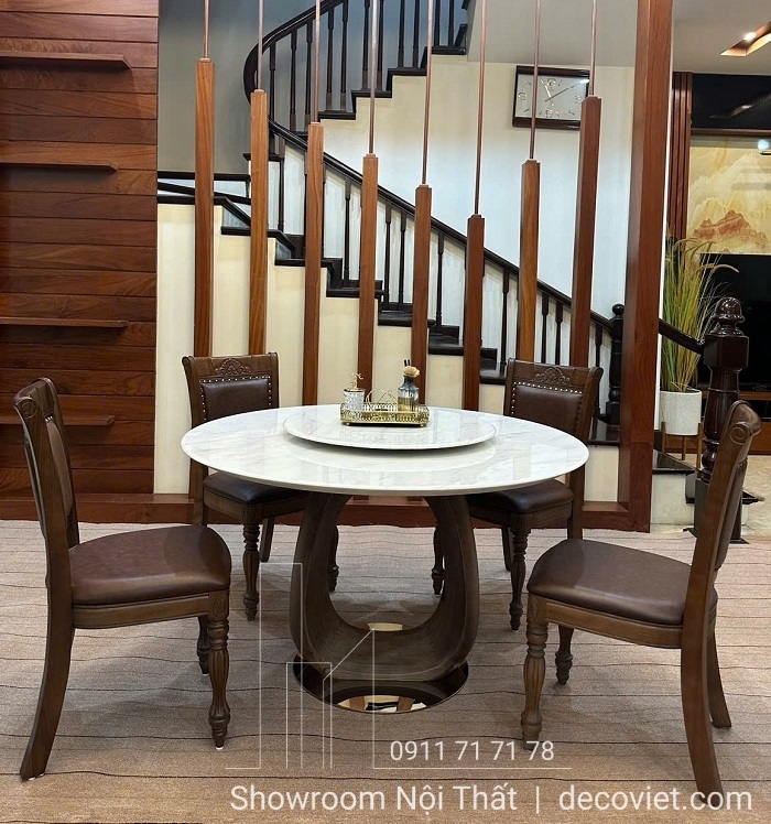 Bàn Ăn Tròn 4 Ghế Tân Cổ Điển 2260S