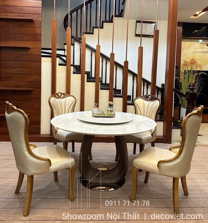 Bàn Ăn Tròn 4 Ghế Tân Cổ Điển 2260S