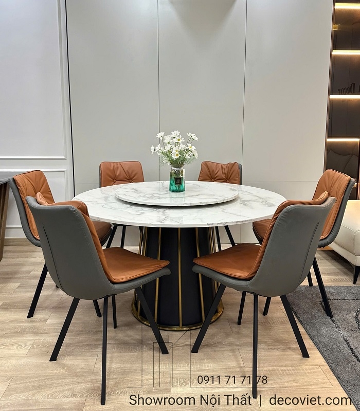 Bàn Ăn Tròn 6 Ghế Đẹp 2688S
