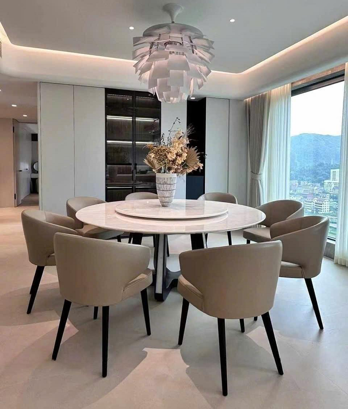 Bàn Ăn Tròn 8 Ghế Hiện Đại 2068S