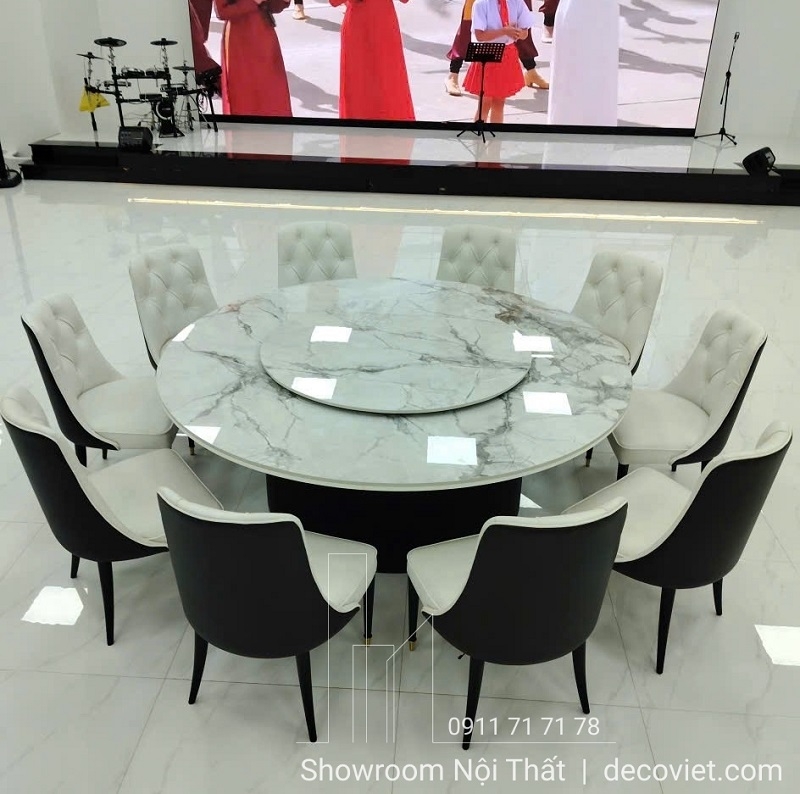 Bàn Ăn Tròn Mặt Đá 10 Người 2748S