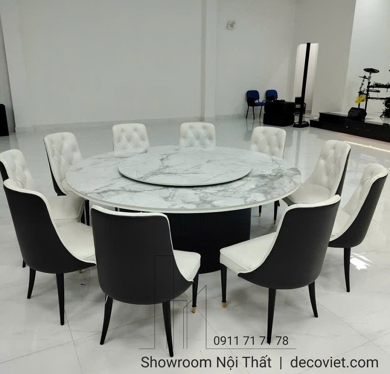 Bàn Ăn Tròn Mặt Đá 10 Người 2748S