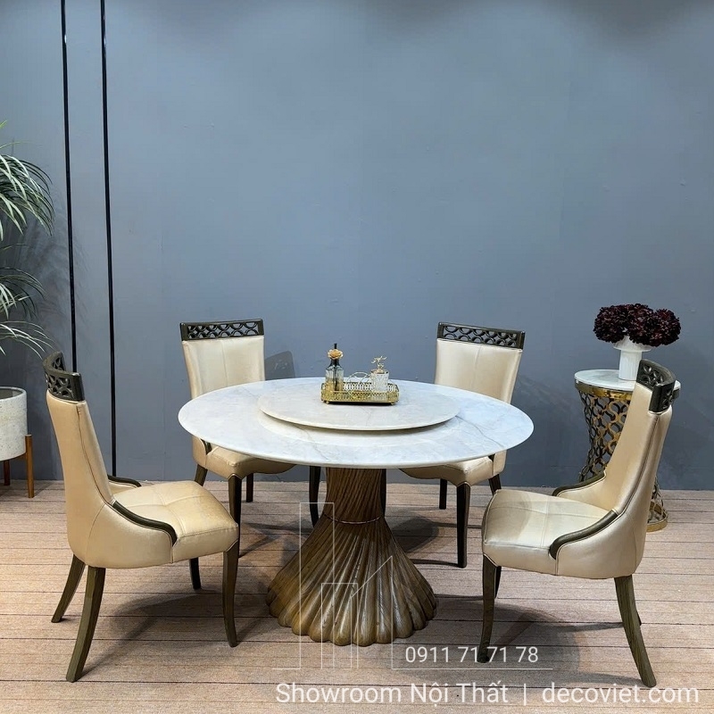 Bàn Ăn Tròn 4 Ghế Nhập Khẩu 2261S