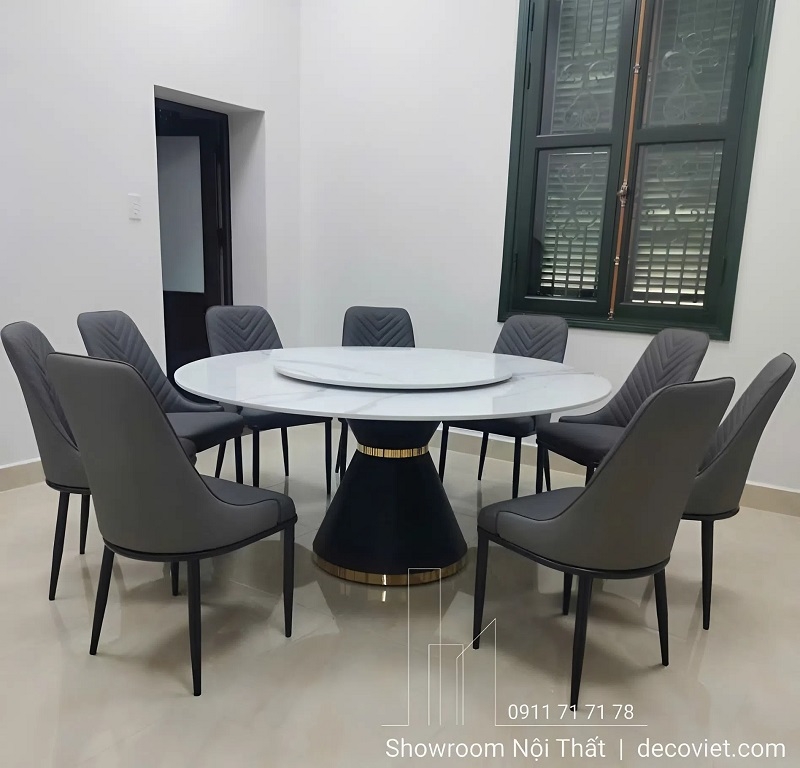 Bàn Ăn Tròn Xoay 10 Ghế 2904S