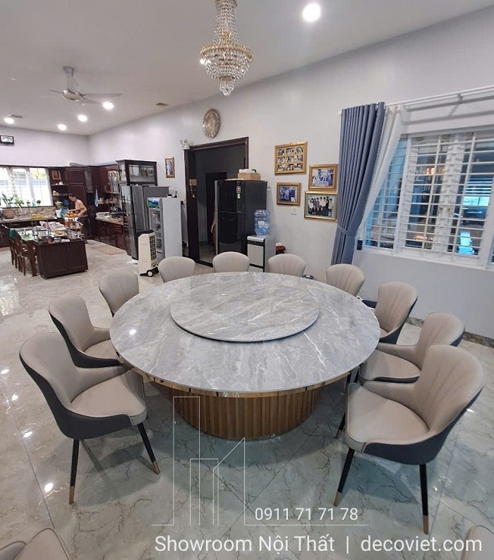 Bàn Ăn Tròn Xoay 12 Ghế Cao Cấp 2648S