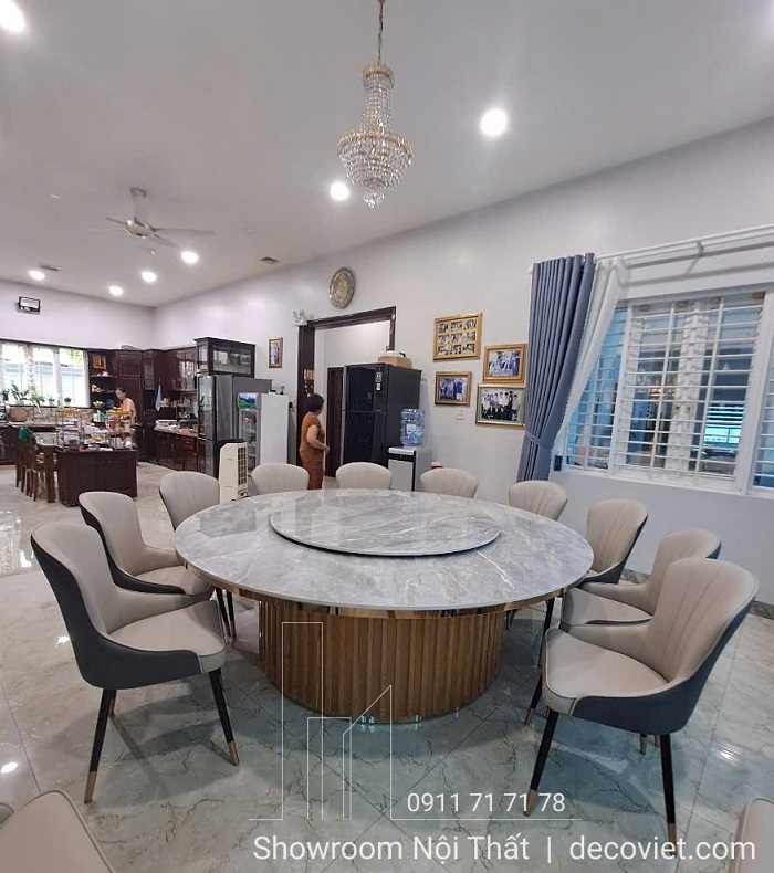 Bàn Ăn Tròn Xoay 12 Ghế Cao Cấp 2648S