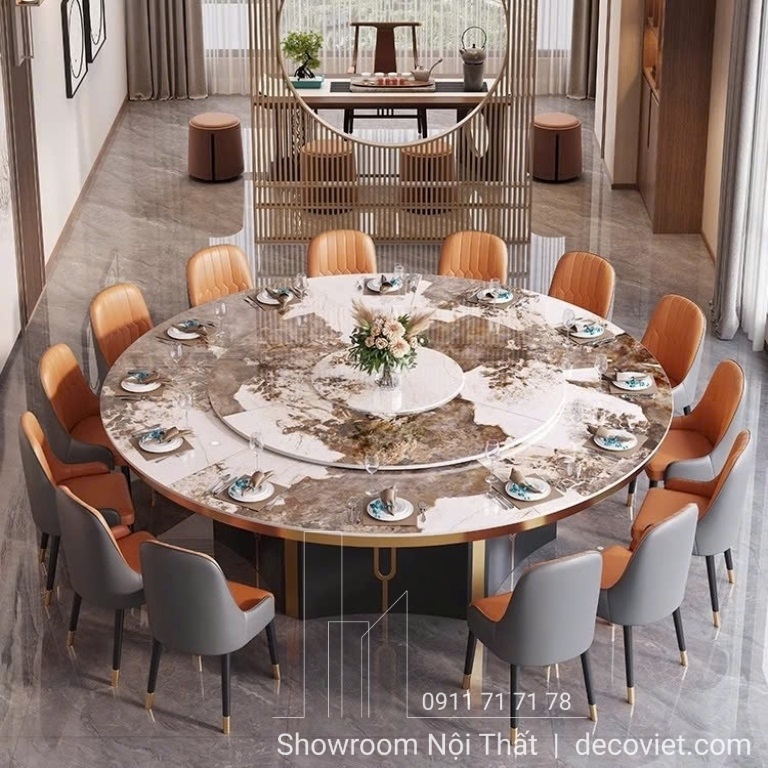 Bàn Ăn Xoay Tròn 16 Người 2124S