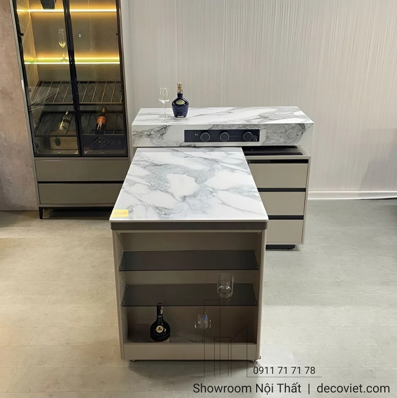 Bàn Đảo Bếp Gấp Gọn 2886S