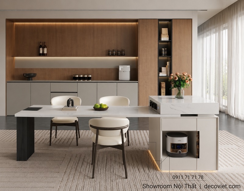 Bàn Đảo Bếp Thông Minh Mặt Đá 2975S