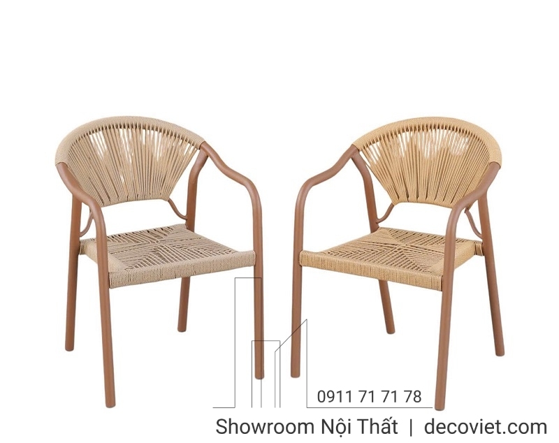 Bàn Ghế Ngoài Trời Giả Gỗ 2089T