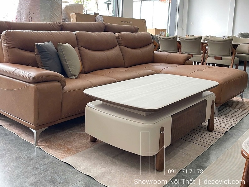 Bàn Sofa Gỗ Mặt Đá 491S