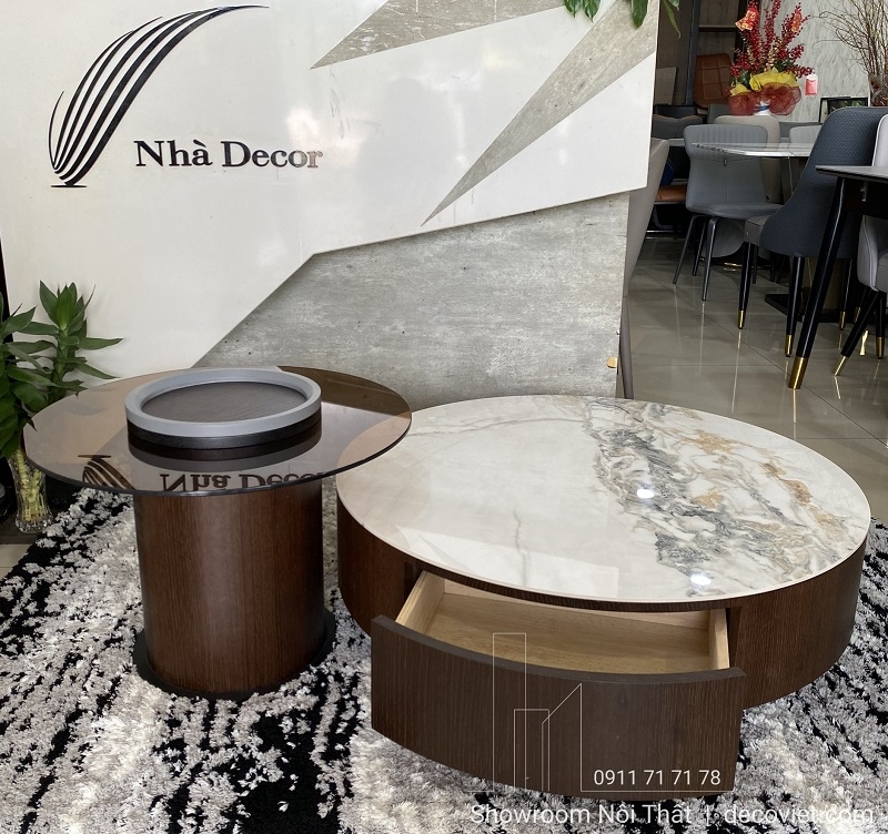 Bàn Sofa Gỗ Mặt Đá 169S