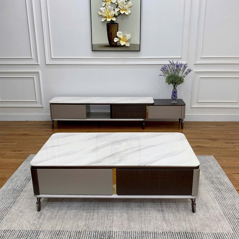 Bàn Sofa Mặt Đá Cao Cấp 437S