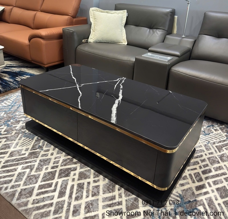 Bàn Sofa Mặt Đá Đen Hiện Đại 481S