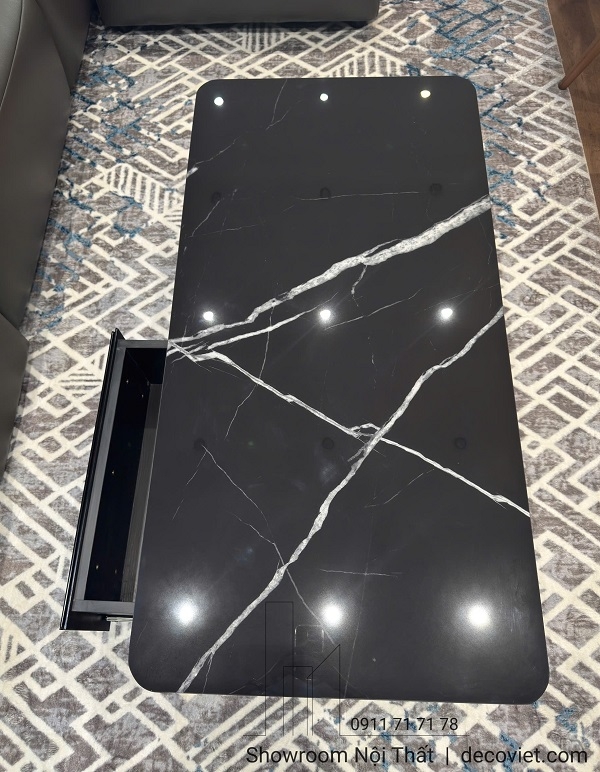 Bàn Sofa Mặt Đá Đen Hiện Đại 481S