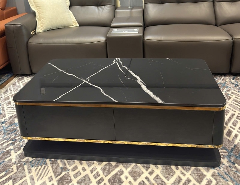 Bàn Sofa Mặt Đá Đen Hiện Đại 481S