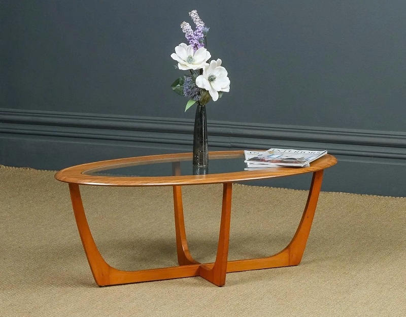 Bàn Sofa Mặt Kính Chân Gỗ 411S