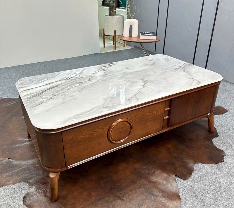 Bàn Trà Gỗ Mặt Đá Cao Cấp 420S