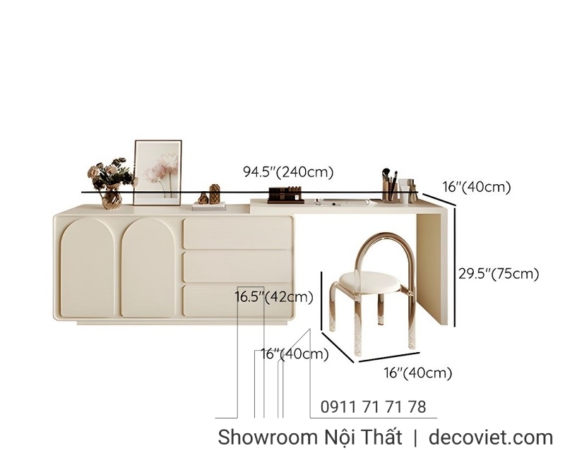 Bàn Trang Điểm 140S