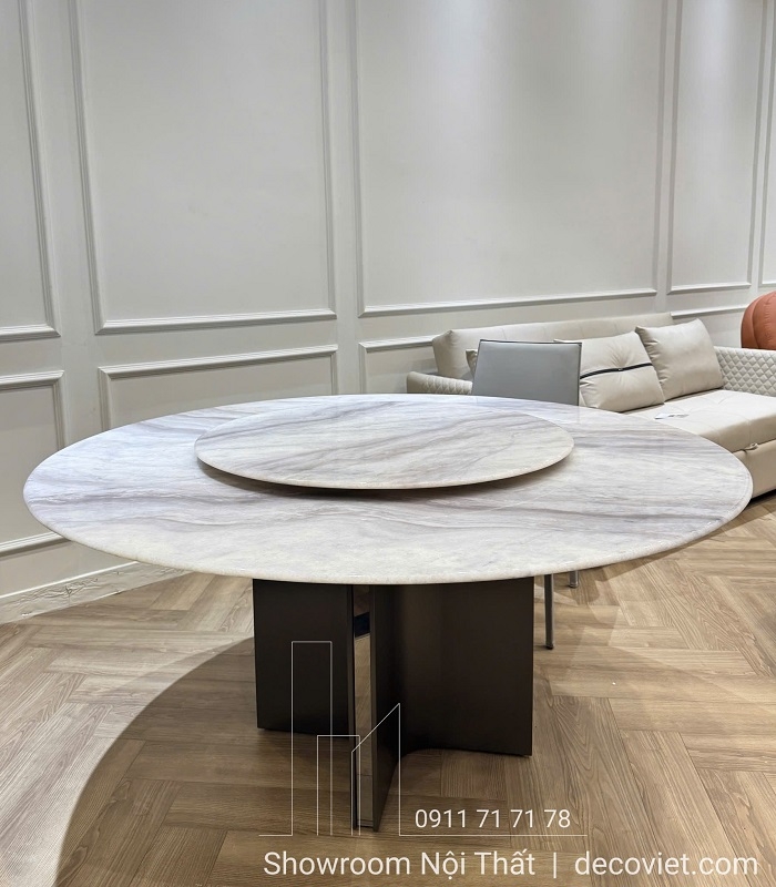 Bàn Tròn 1m6 Mặt Đá Cẩm Thạch 2692S