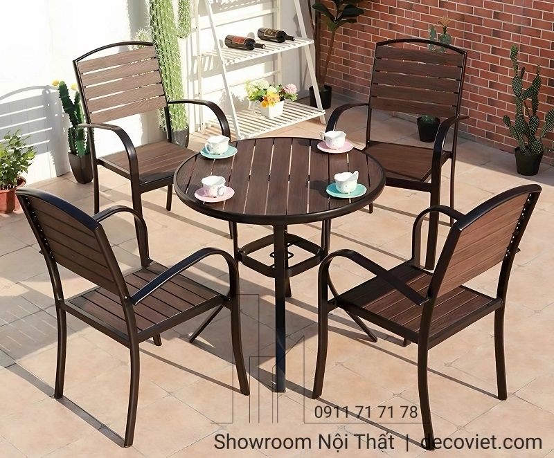 Bàn Tròn 4 Ghế Ngoài Trời 2091T