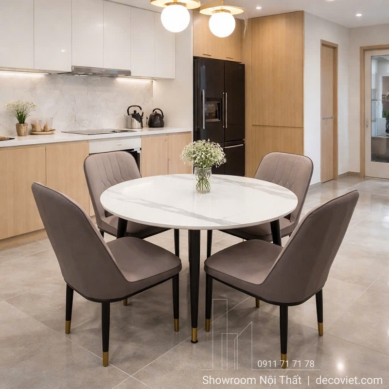 Bàn Tròn 4 Người Mặt Đá 1745S