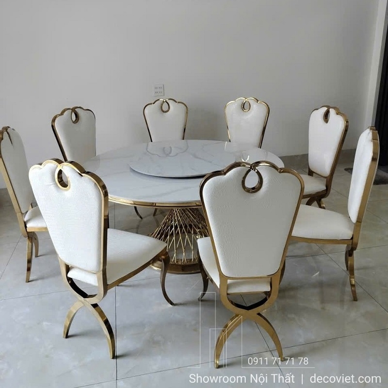 Bàn Tròn 8 Ghế Tân Cổ Điển 1542S