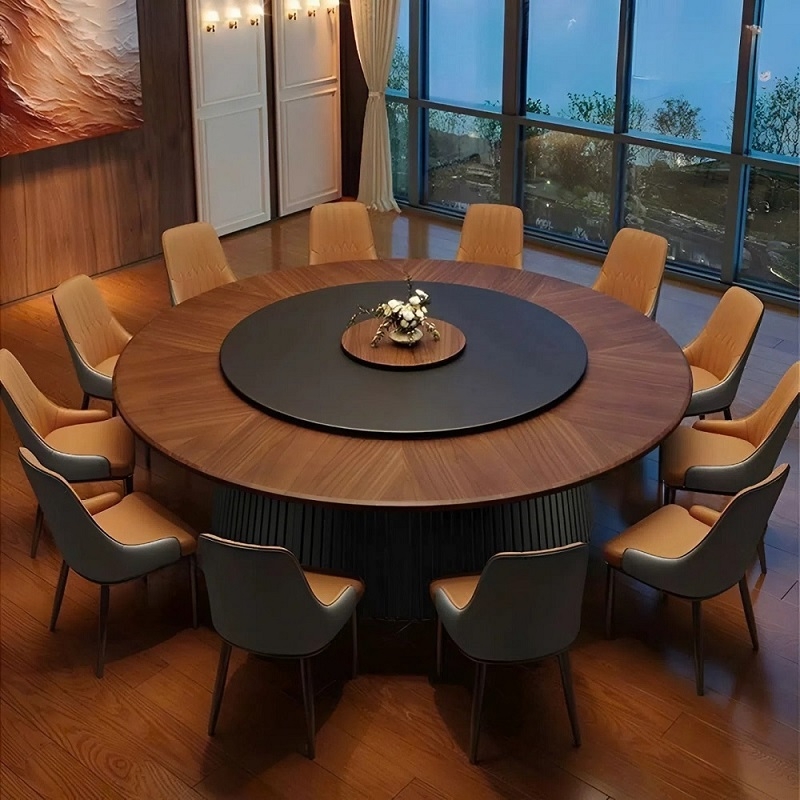 Bàn Tròn Gỗ Đẹp 12 Ghế 2858S