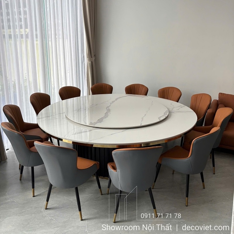 Bàn Tròn Xoay 2m 12 Ghế 2761S