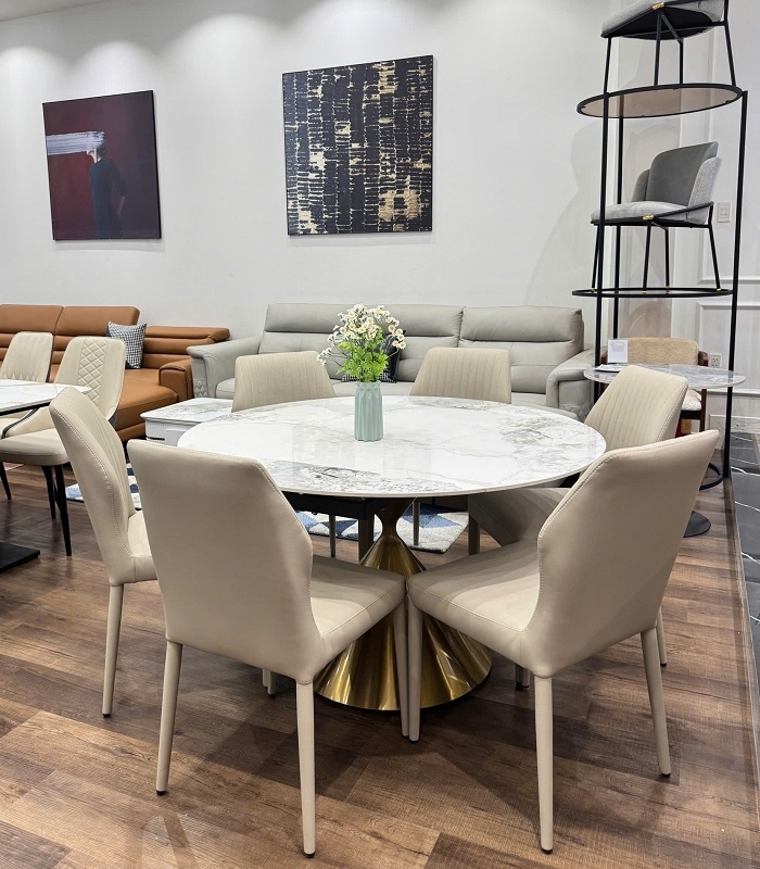 Bàn Tròn Xoay Chữ Nhật 6 Ghế 2694S