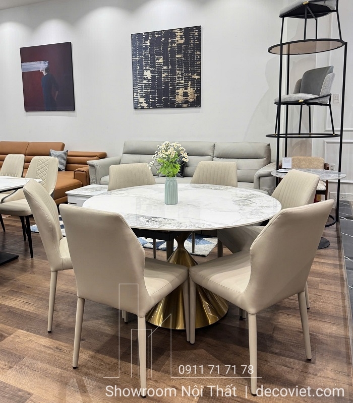 Bàn Tròn Xoay Chữ Nhật 6 Ghế 2694S