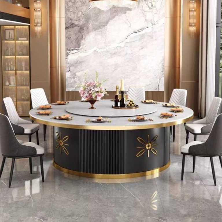 Bàn Tròn Xoay Mặt Đá 10 Ghế 2120S