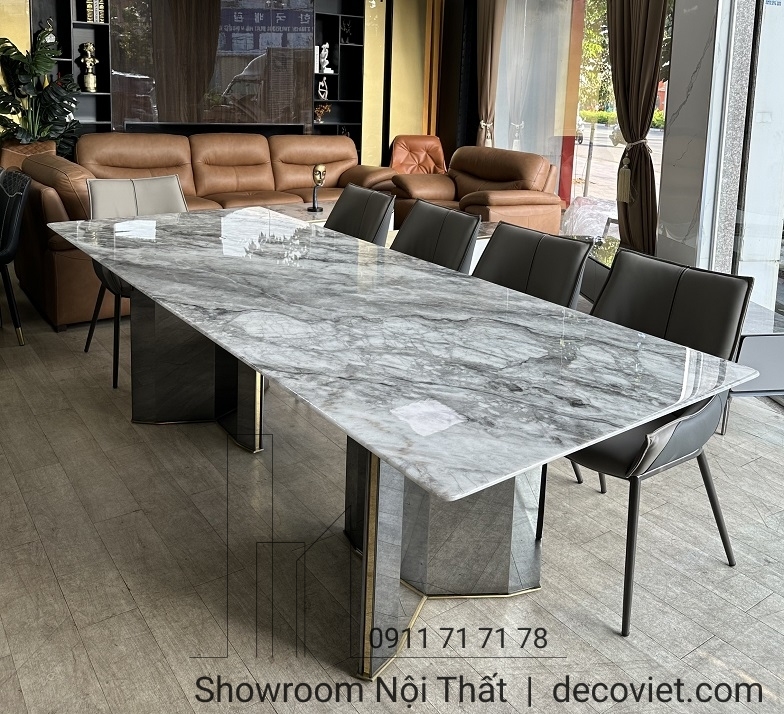 Bàn Ăn 18 Ghế Mặt Đá Cao Cấp 2211S